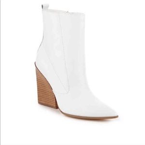 Beeker and Bond white booties